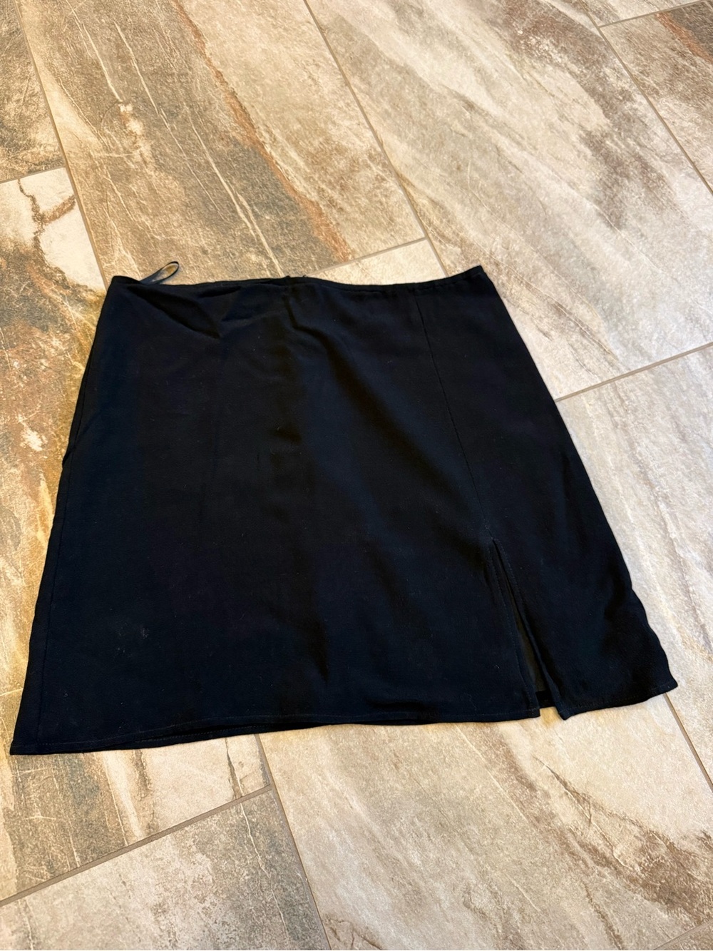 Sunday Best Black Mini Skirt with Small Side Slit